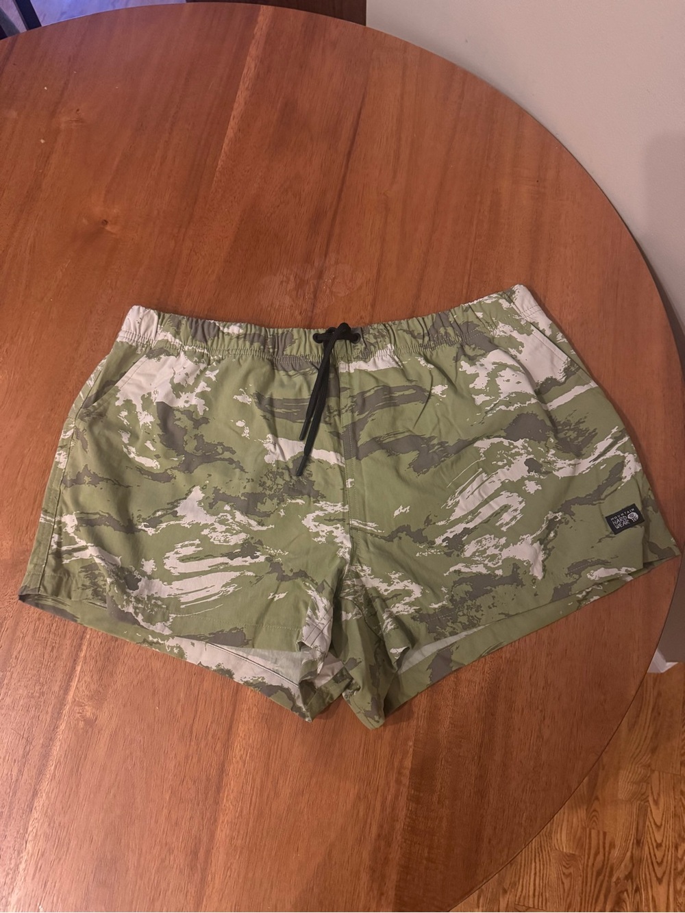 Mountain Hardwear Women’s Olive & White Camo Athletic Shorts